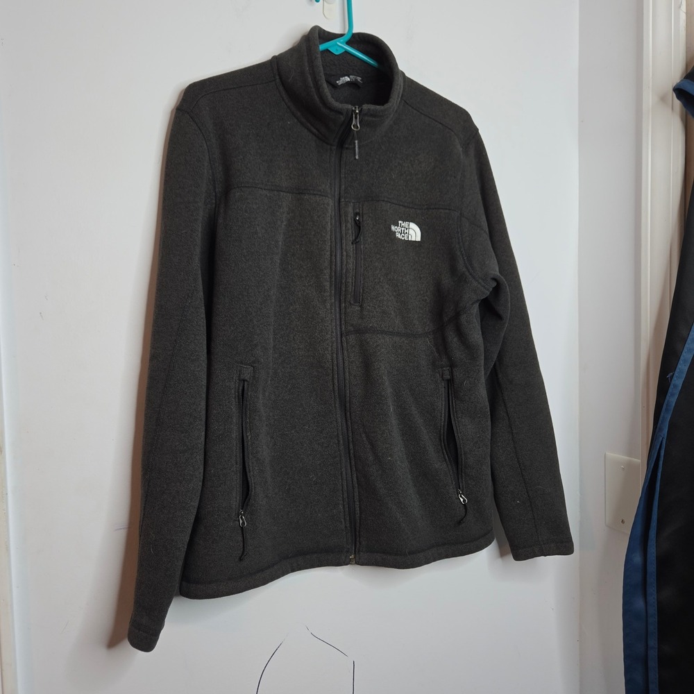 The North Face Mens Gordon Lyons Full Zip Fleece Jacket Gray Large